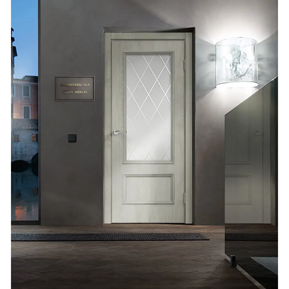 Дверь межкомнатная остеклённая Престиж 90x200 см цвет дуб Santreyd STLM-2078203 - Вид №4