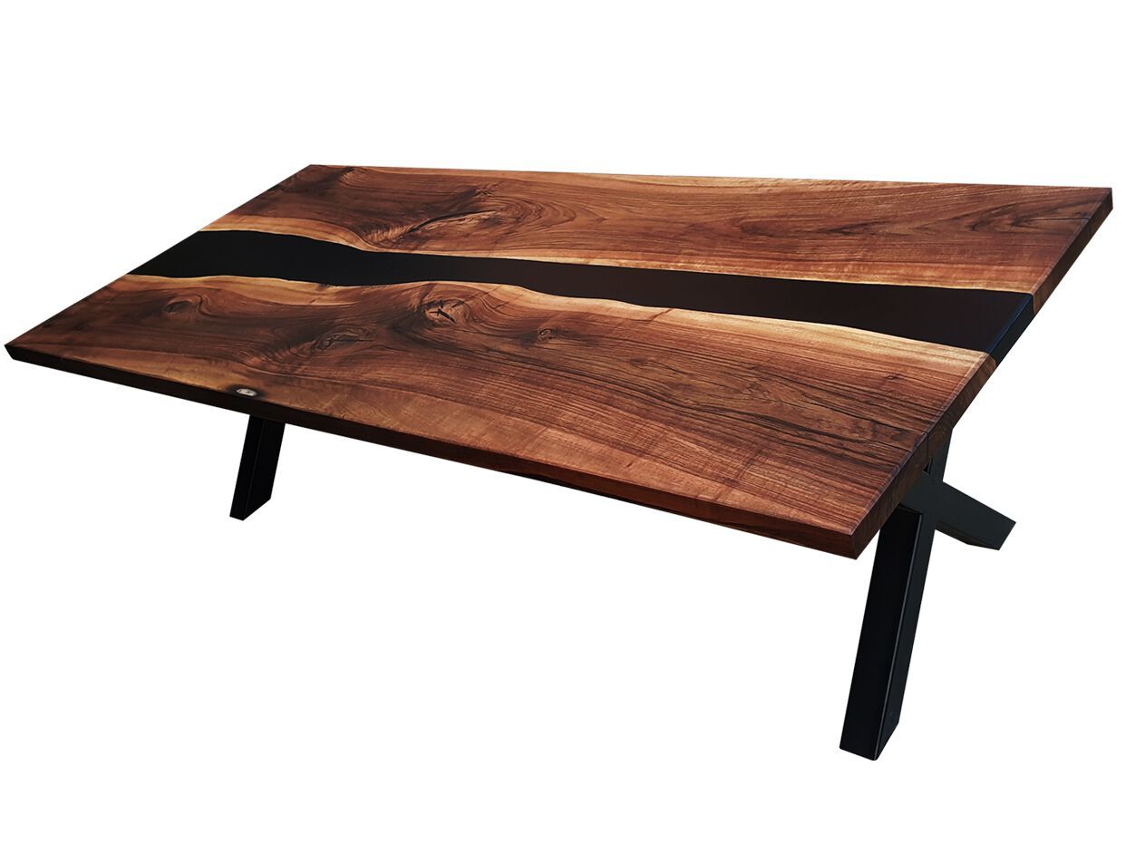 Прямоугольный стол из орехового дерева и смолы Legnor LEG2408764 ARCH-00087204