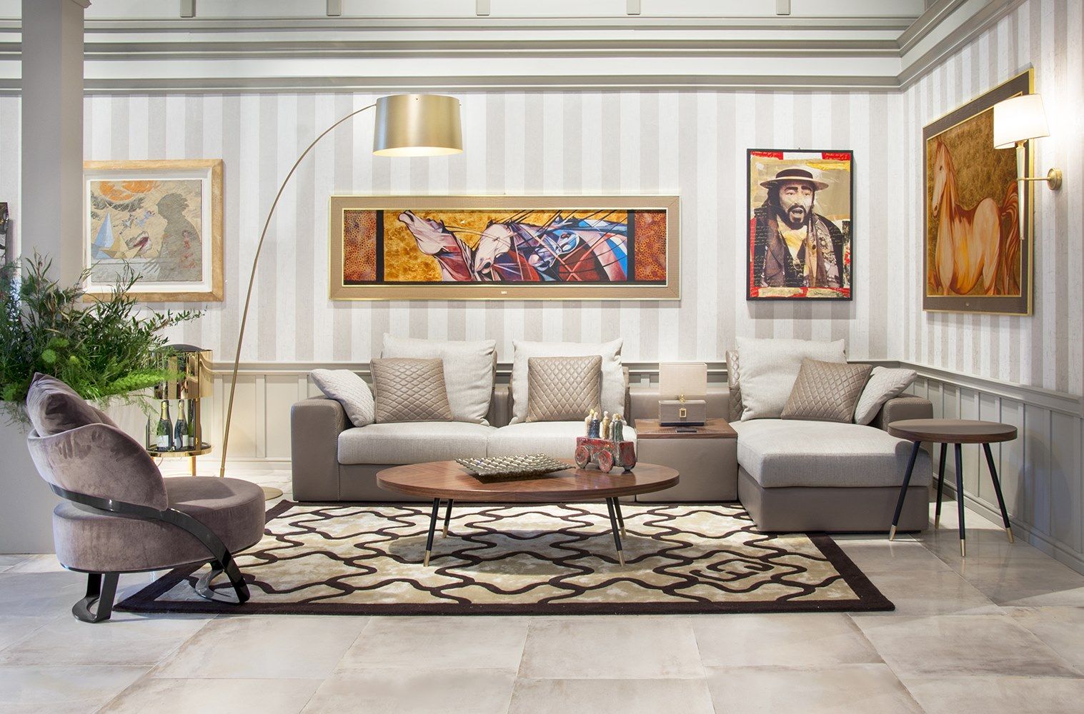 Круглый журнальный столик из зеркального стекла Formitalia Glam ARCH-00110284 - Вид №3