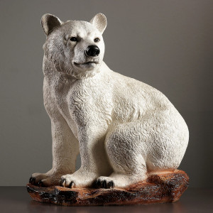 Фигура "Медведь сидя большой" 40х50х56см белый БЕЗ БРЕНДА