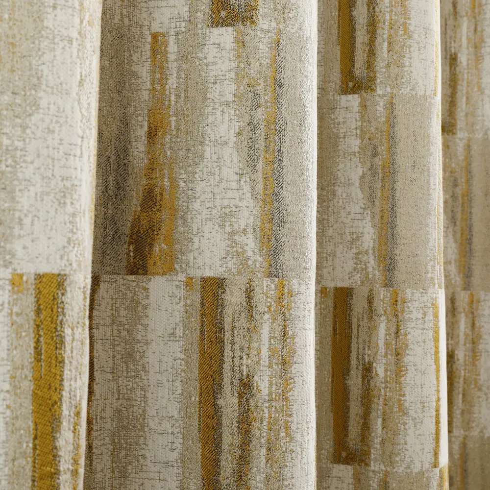 Штора на ленте Inspire Burgos 200x280 см цвет серо-желтый STLM-2128254 - Вид №1