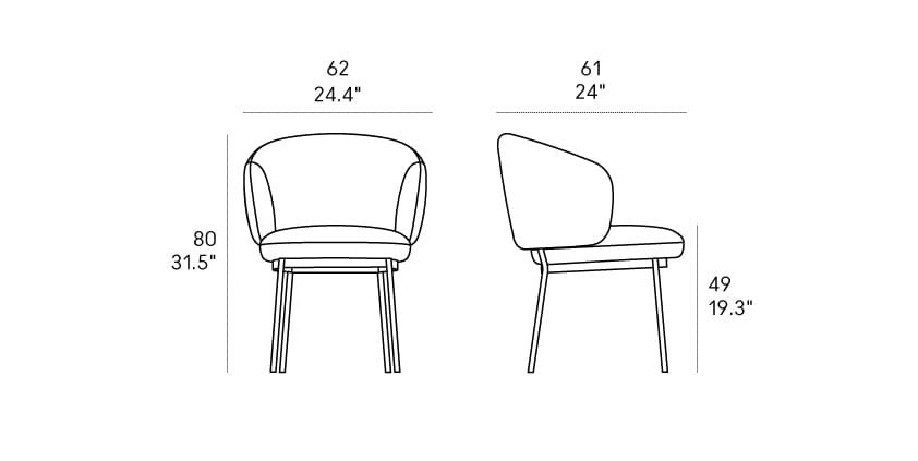 Мягкий стул из ткани или кожи Casamania & Horm Vendome ARCH-00080596 - Вид №4
