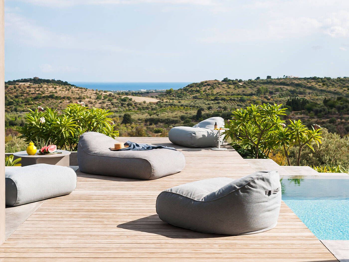 Ткань прямоугольный сад пуфик RODA Onda ARCH-00038365 - Вид №3