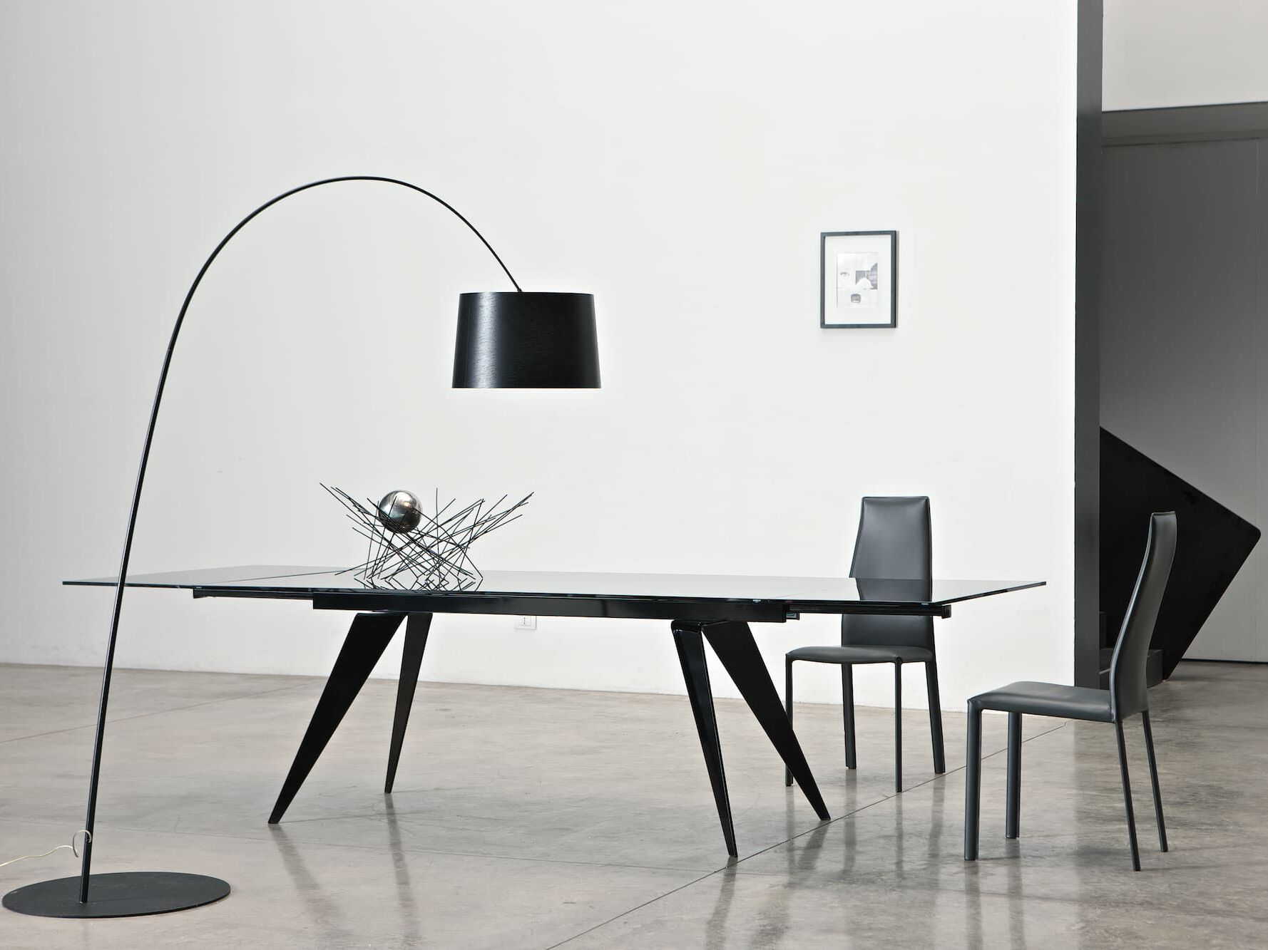 Выдвижной стальной и хрустальный обеденный стол Bontempi Casa RAMOS ARCH-00063299 - Вид №4