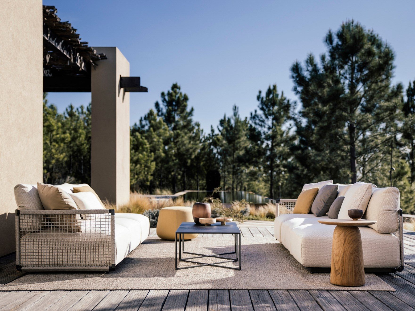 Круглый стол из тикового дерева TRIBÙ дюны ARCH-00062659 - Вид №7