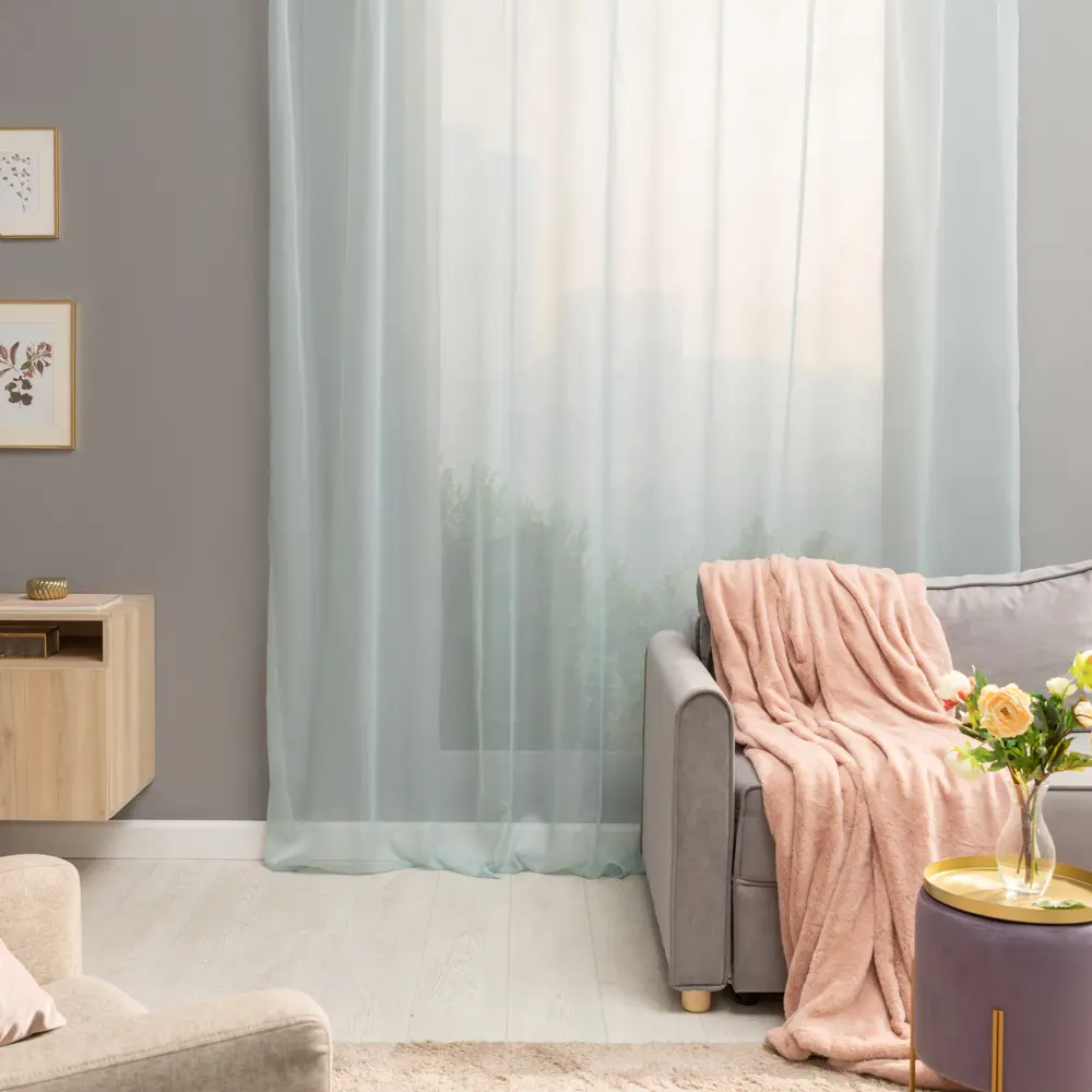 Тюль Inspire Polyone Aqua 5 с шторной лентой 300×280 см 84855370 STLM-0056170