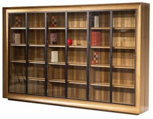 Mobi Открытый книжный шкаф из дерева и стекла