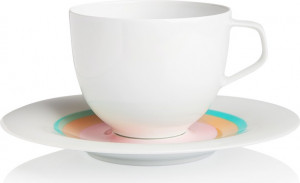 10609954 Furstenberg Чашка кофейная с блюдцем Furstenberg "Флюен. Игра цвета" 250мл Фарфор