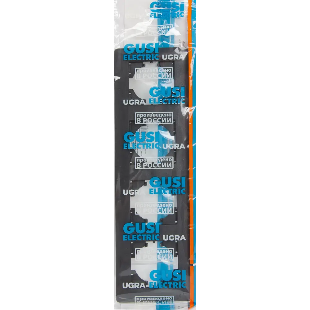 Рамка GUSI Electric Ugra для 4 розеток и выключателей, графит 83865122 STLM-0045266 - Вид №3