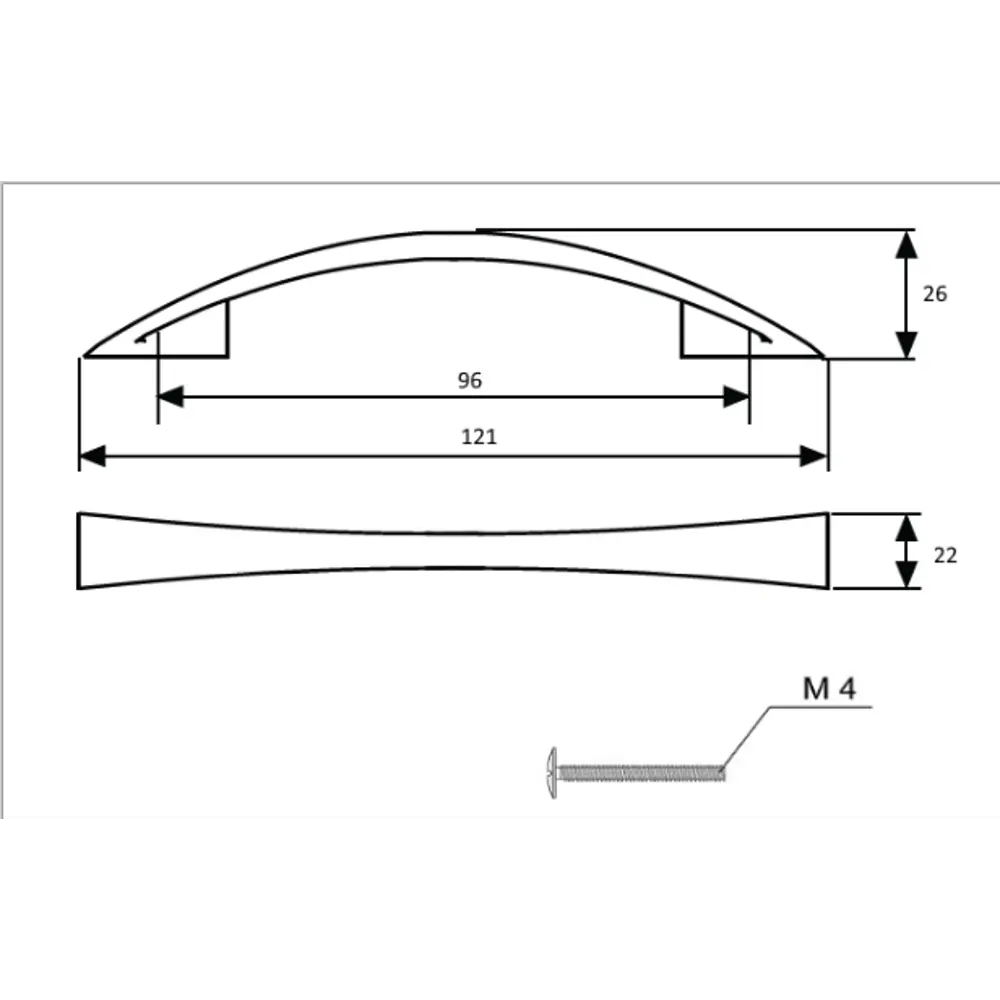 Мебельная ручка-скоба Edson 1341 черный никель 120 мм STLM-2096200 - Вид №3