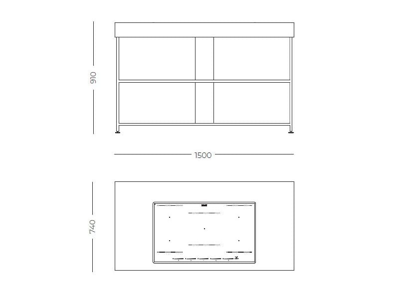 Открытый отдельно стоящий кухонный модуль Foster здесь ARCH-00085415 - Вид №3