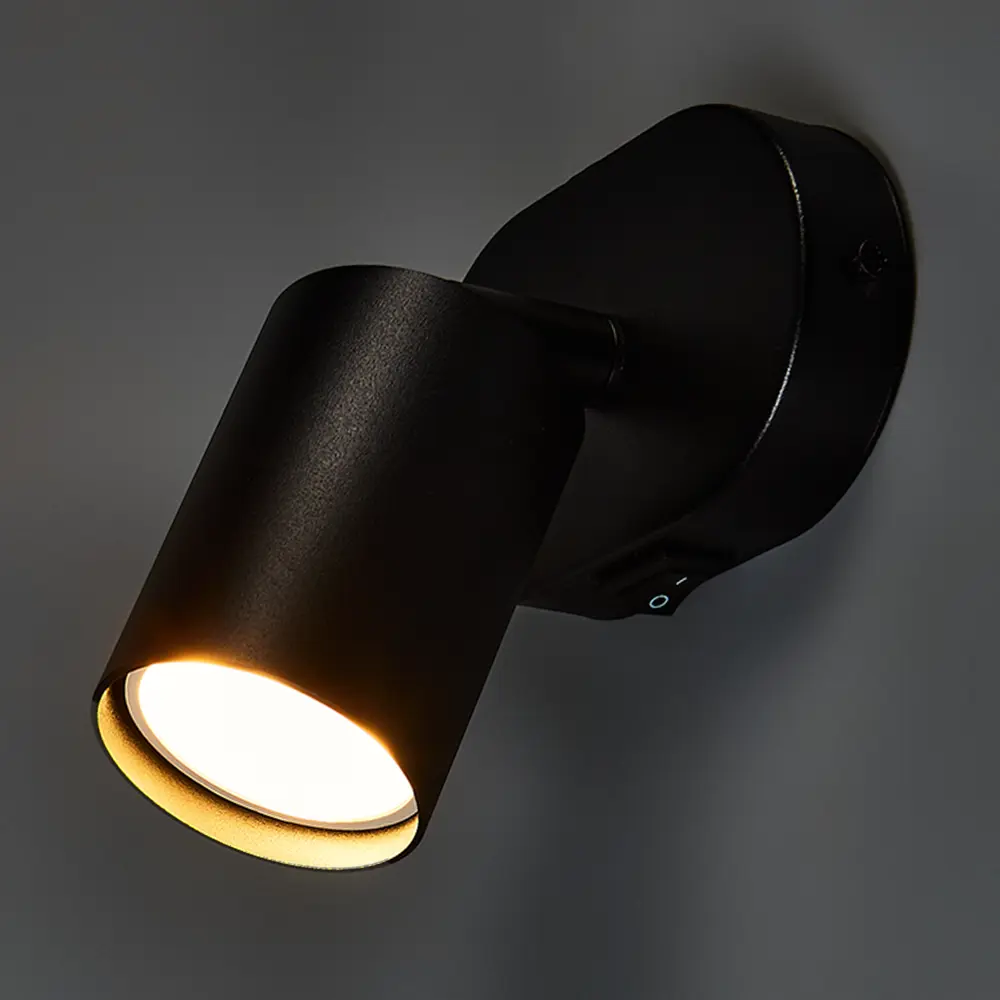 Спот поворотный Arte Lamp Aquarius 1 лампа GU10 2 м² цвет черный STLM-2141312 - Вид №1