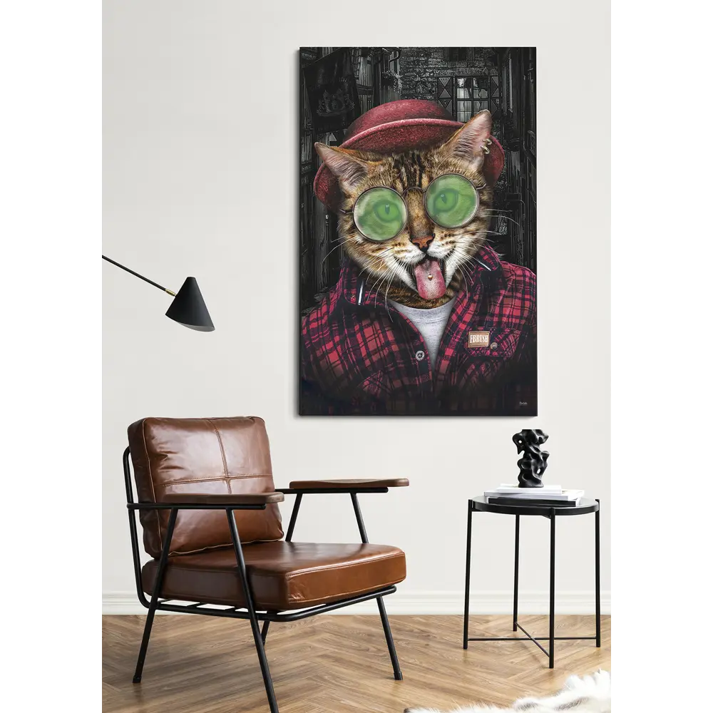 Картина на холсте Кот-хипстер 1 70x110 см 87233204 STLM-2047727 FBRUSH  - Вид №2