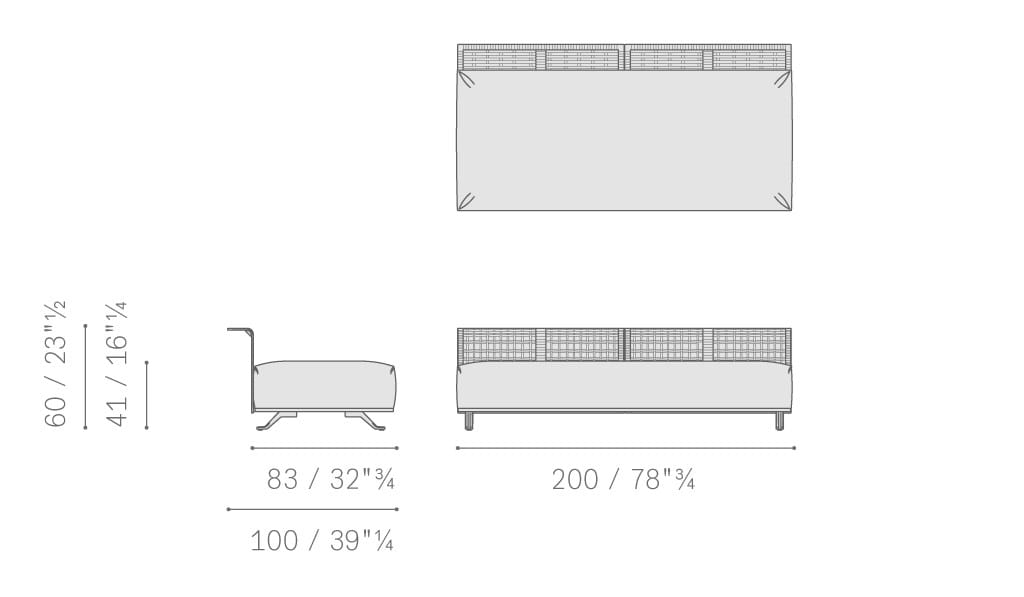 Ткань съемный садовый диван Poltrona Frau Boundless Living Outdoor Collections ARCH-00134649 - Вид №33