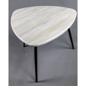 Журнальный столик треугольный М 005.1А50 60х60 см серый / серебристый CALLISTO MOBILI