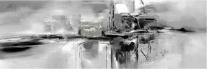 Картина на холсте 150х50 см "Шторм-2" EVENHOME КАРТИНЫ МАСЛОМ 129808 Белый;серый;черный;разноцветный