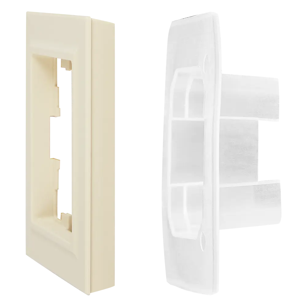 Рамка для розеток и выключателей IEK Brite 1 пост цвет бежевый STLM-2192373 - Вид №3