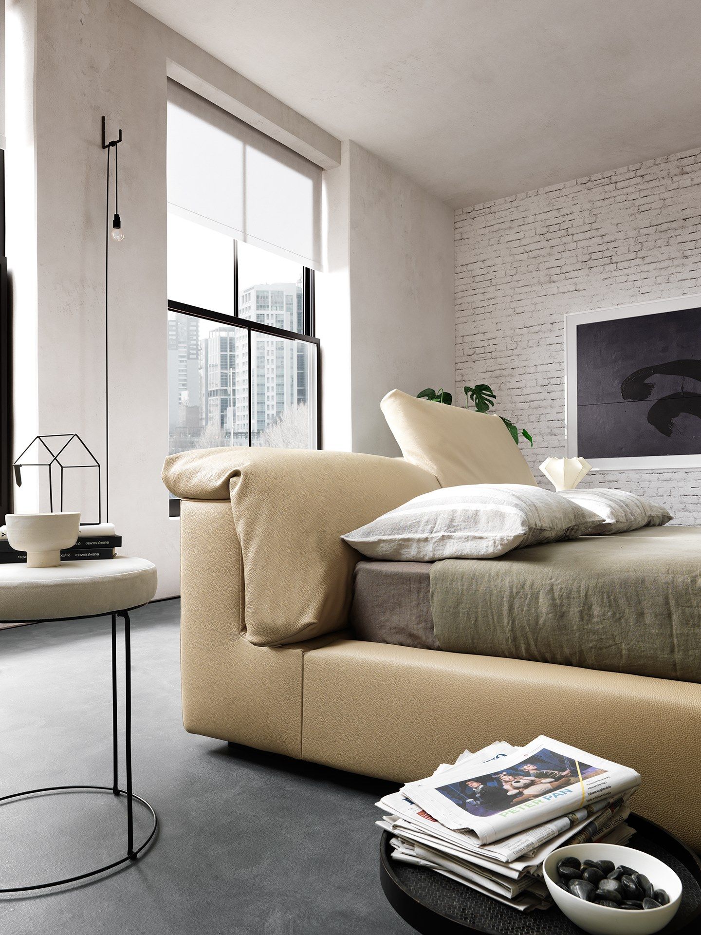 Кожаная мягкая кровать с регулируемым изголовьем VALENTINI Уильям ARCH-00043493 - Вид №2