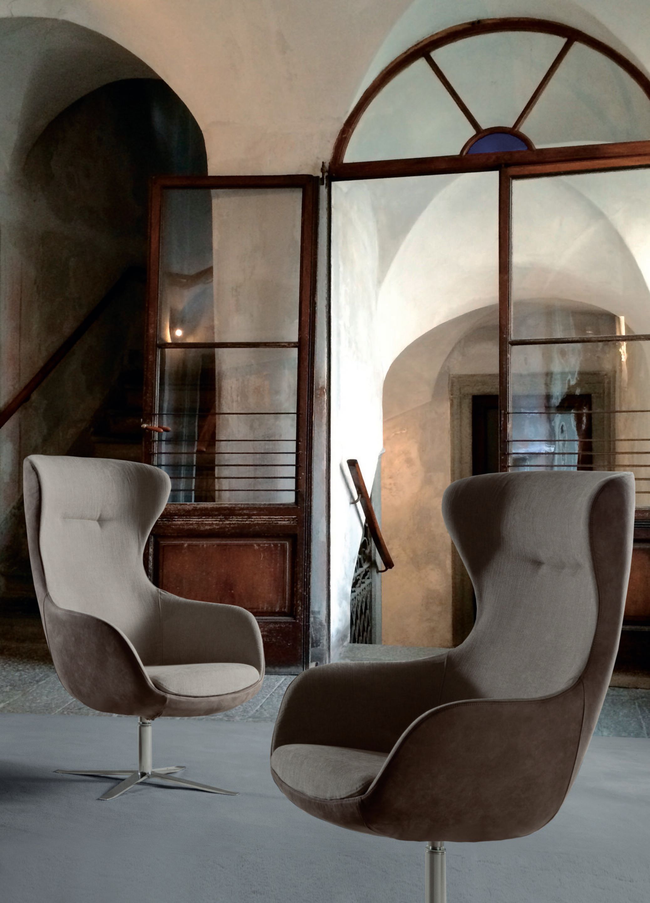 Тканевое вращающееся кресло с подлокотниками GRUPPO FOX день Фокса ARCH-00008529 - Вид №1