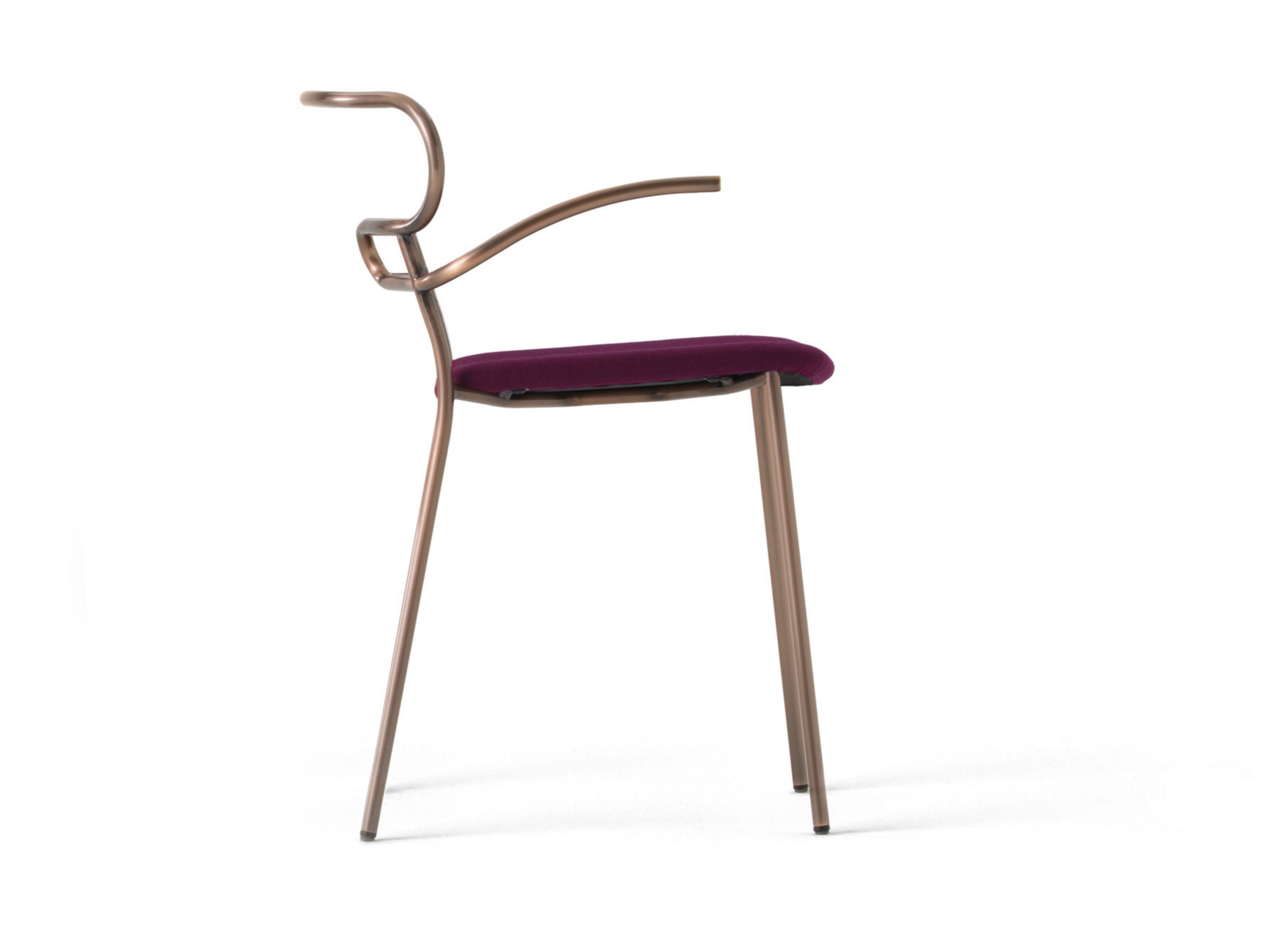 Металлический стул для ресторана с подлокотниками со встроенной подушкой TrabA' Генуя ARCH-00107492 - Вид №1