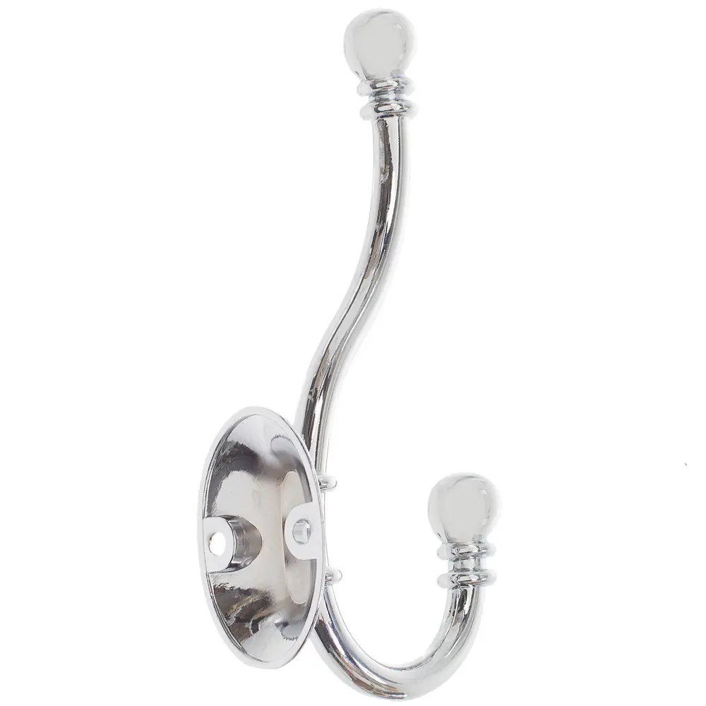 Крючок максимальная нагрузка 10 кг 130 мм сталь крепление на саморезы цвет хром Santreyd STLM-2080396 - Вид №1