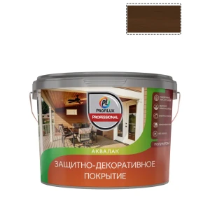 91905376 Лак Profilux Professional для дерева полуматовый красный 9 л STLM-1379691