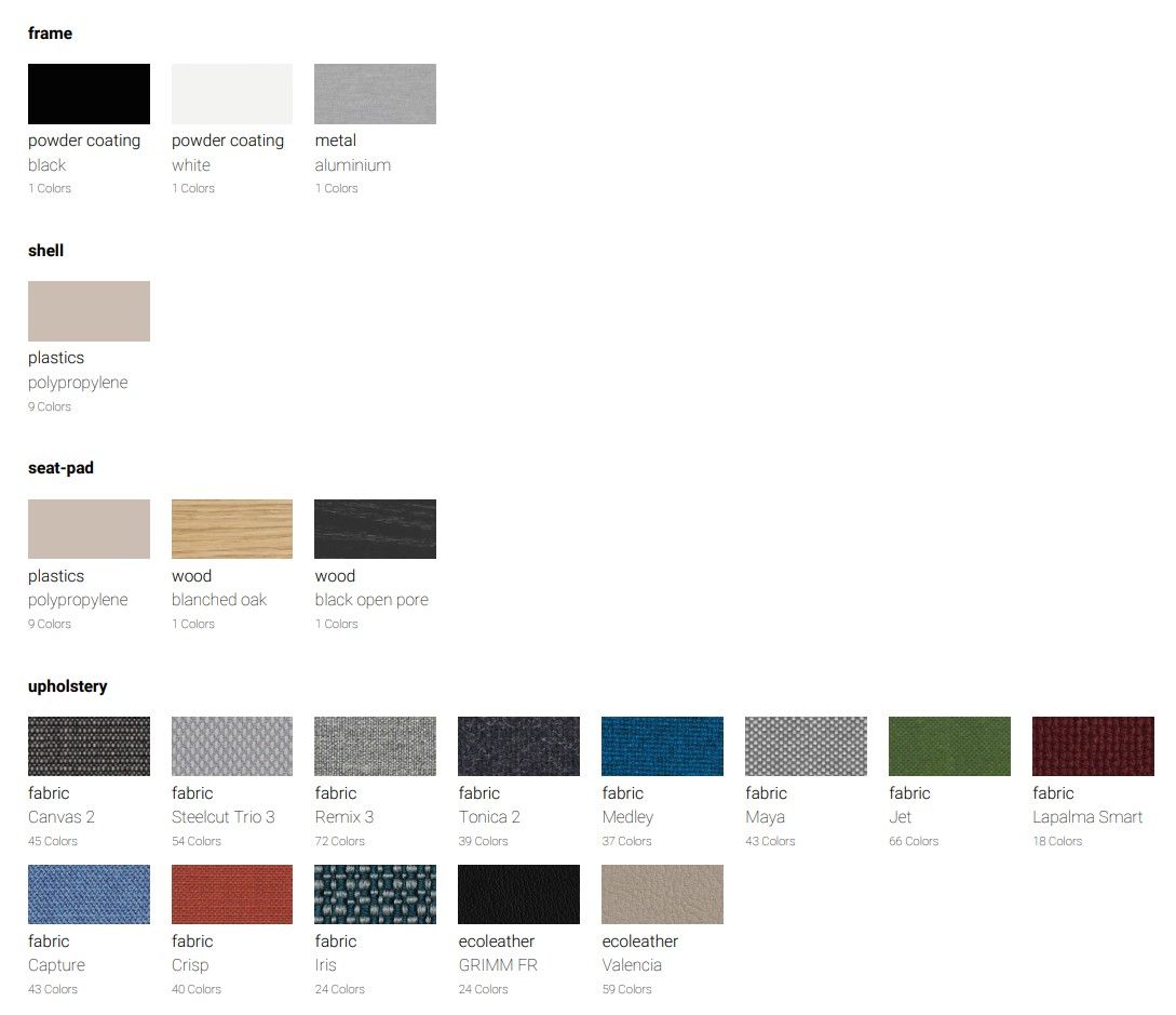 Регулируемое по высоте вращающееся офисное кресло из полипропилена Lapalma SEELA ARCH-00061668 - Вид №7