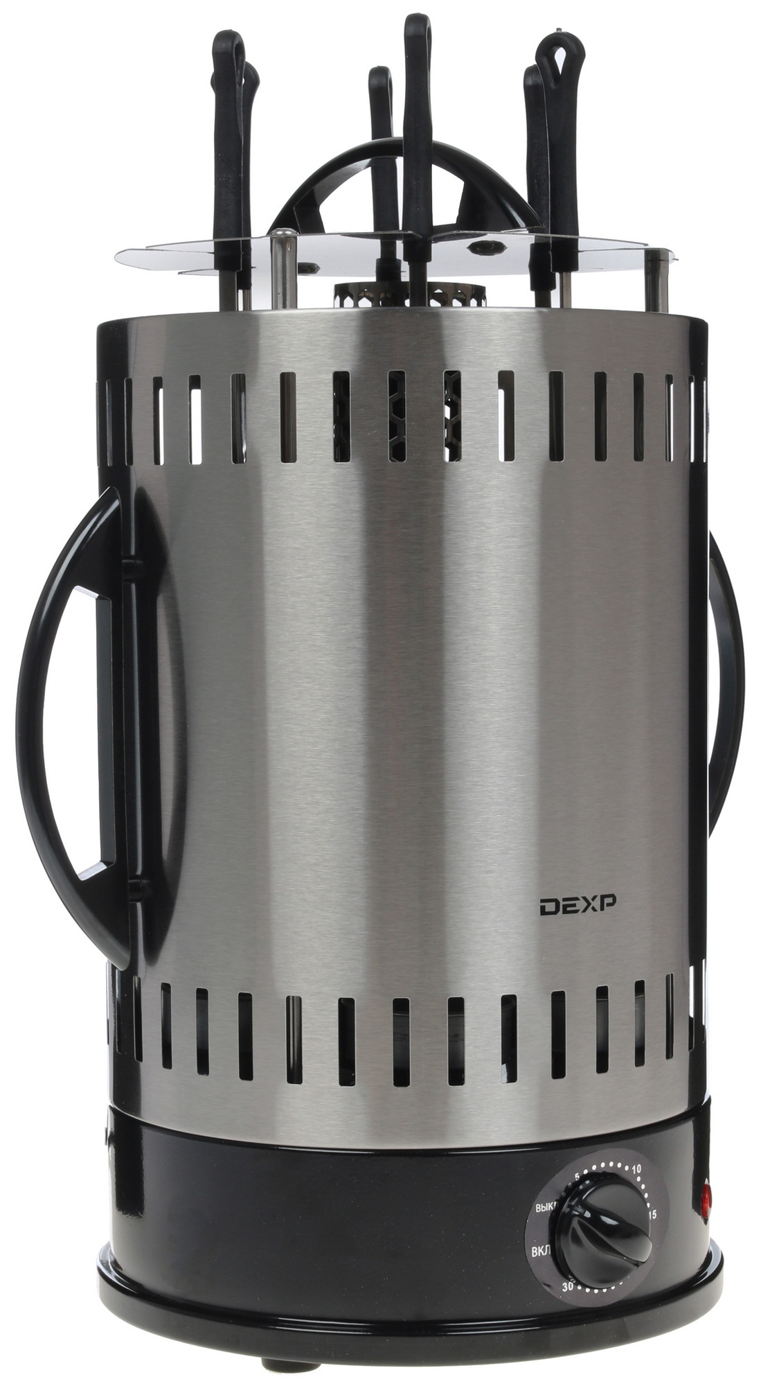 1158155 Электрошашлычница DEXP KBM-1000 серебристый STDN-0122738 - Вид №1