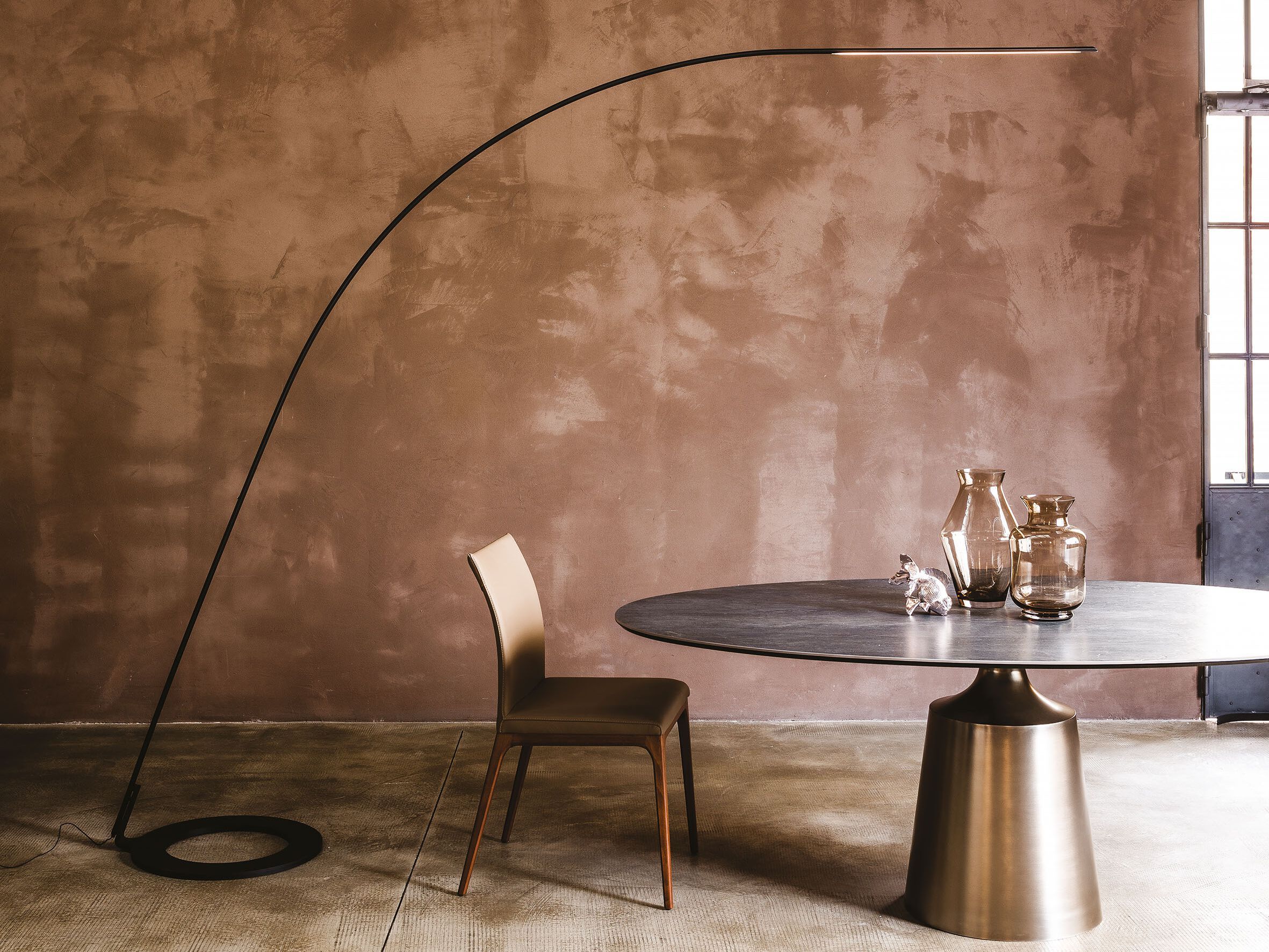 Стальная светодиодная напольная лампа Cattelan italia молния ARCH-00108313