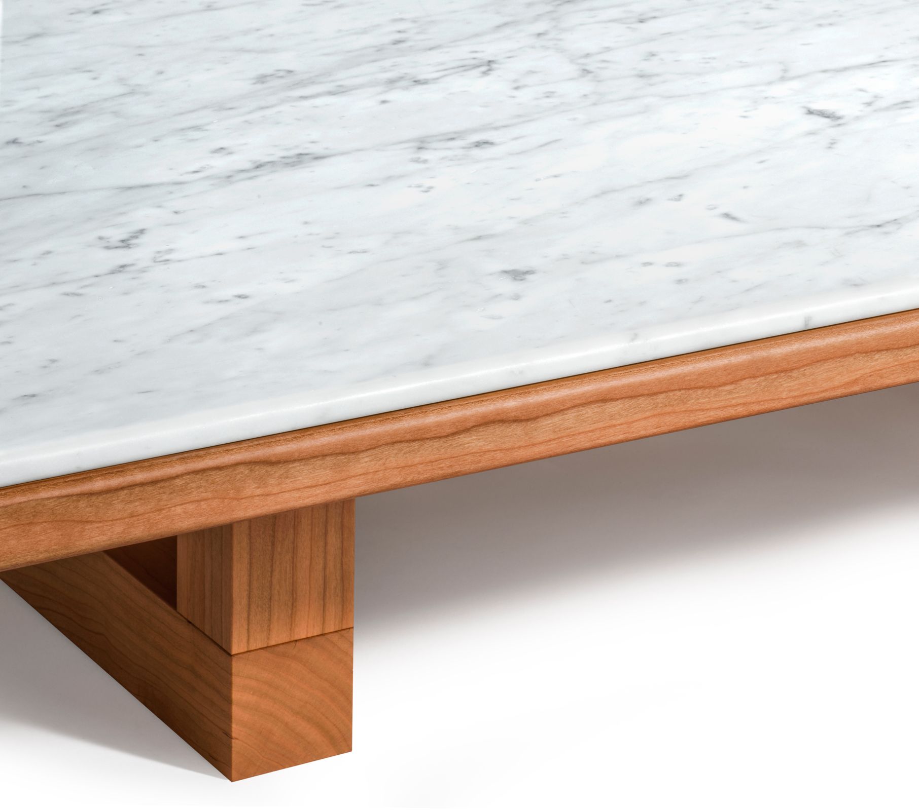 Квадратный деревянный и мраморный журнальный столик Salvatori Span ARCH-00053365 - Вид №2