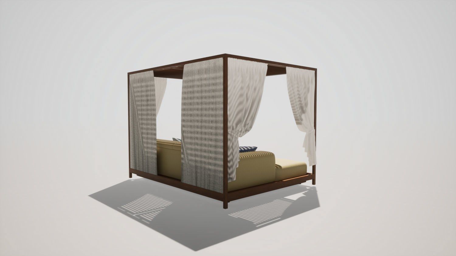 Садовая кровать с навесом iroko с солнцезащитным козырьком Formitalia Piera ARCH-00130055 - Вид №6