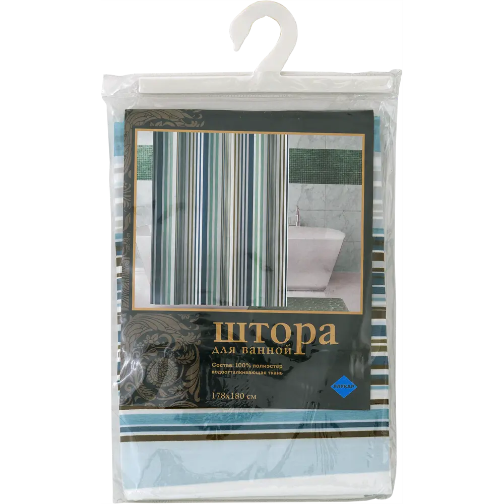 Штора для ванны Streaks 180x180 см, полиэстер, цвет белый 82124846 STLM-2210098 Santreyd lite - Вид №5