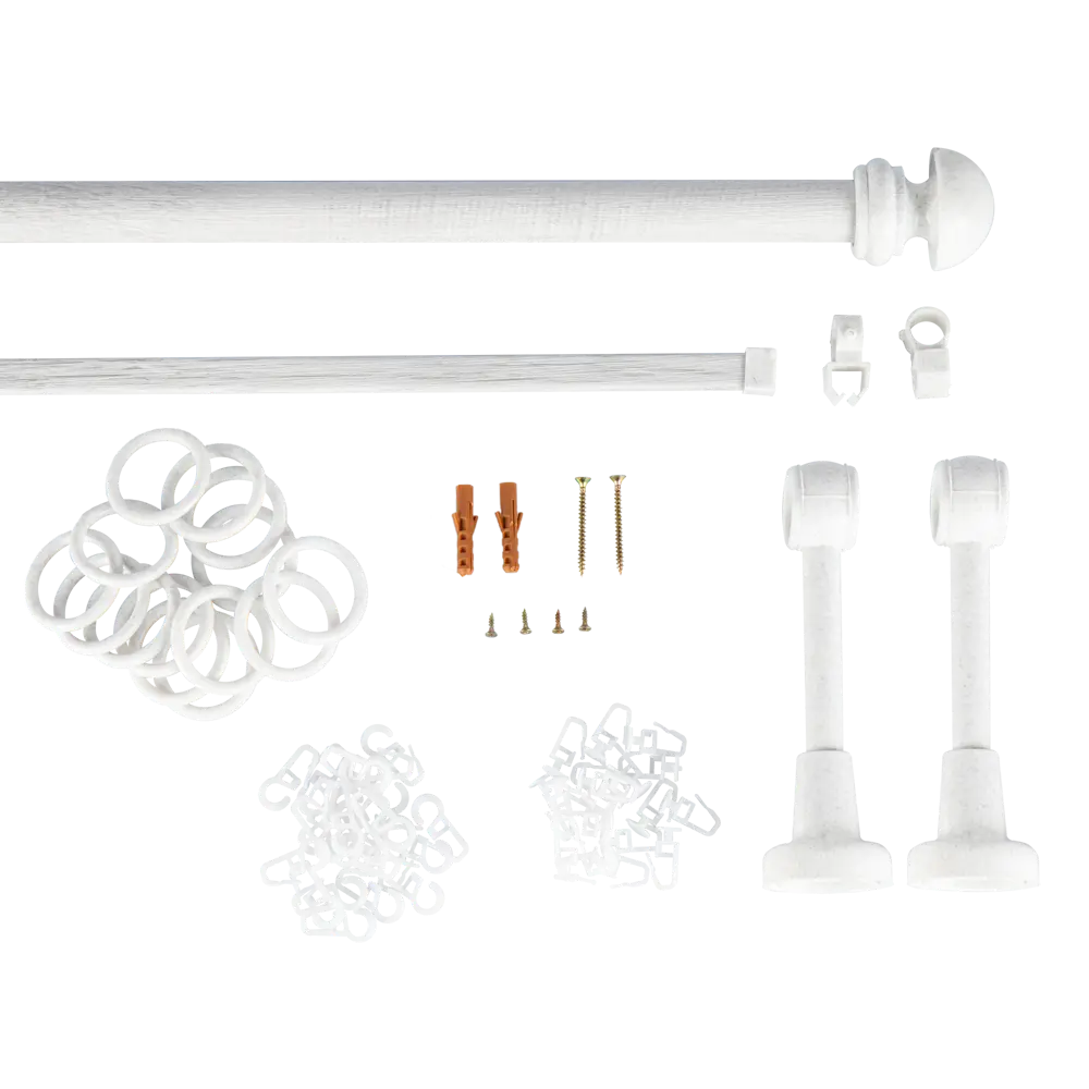Карниз с шиной Санторини 240 см пластик РУССКИЕ КАРНИЗЫ STLM-2147849 - Вид №1