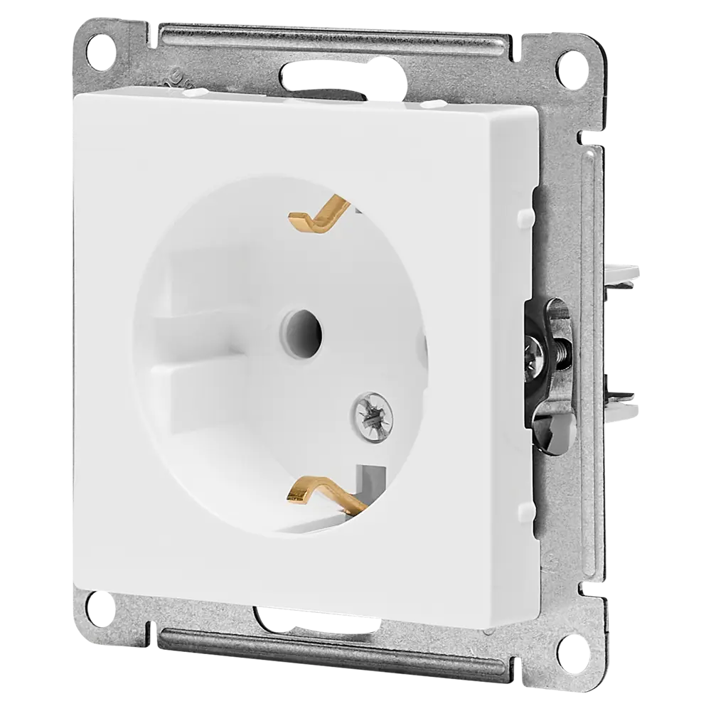 Розетка встраиваемая Schneider Electric Atlas Design ATN000143 с заземлением цвет белый SYSTEME ELECTRIC AtlasDesign STLM-2200427 - Вид №1