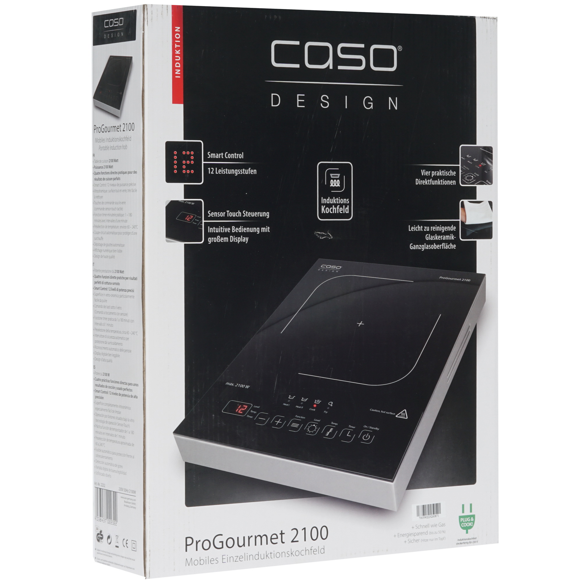 8117087 Плита компактная электрическая CASO Pro Gourmet 2100 черный STDN-0044872 - Вид №5