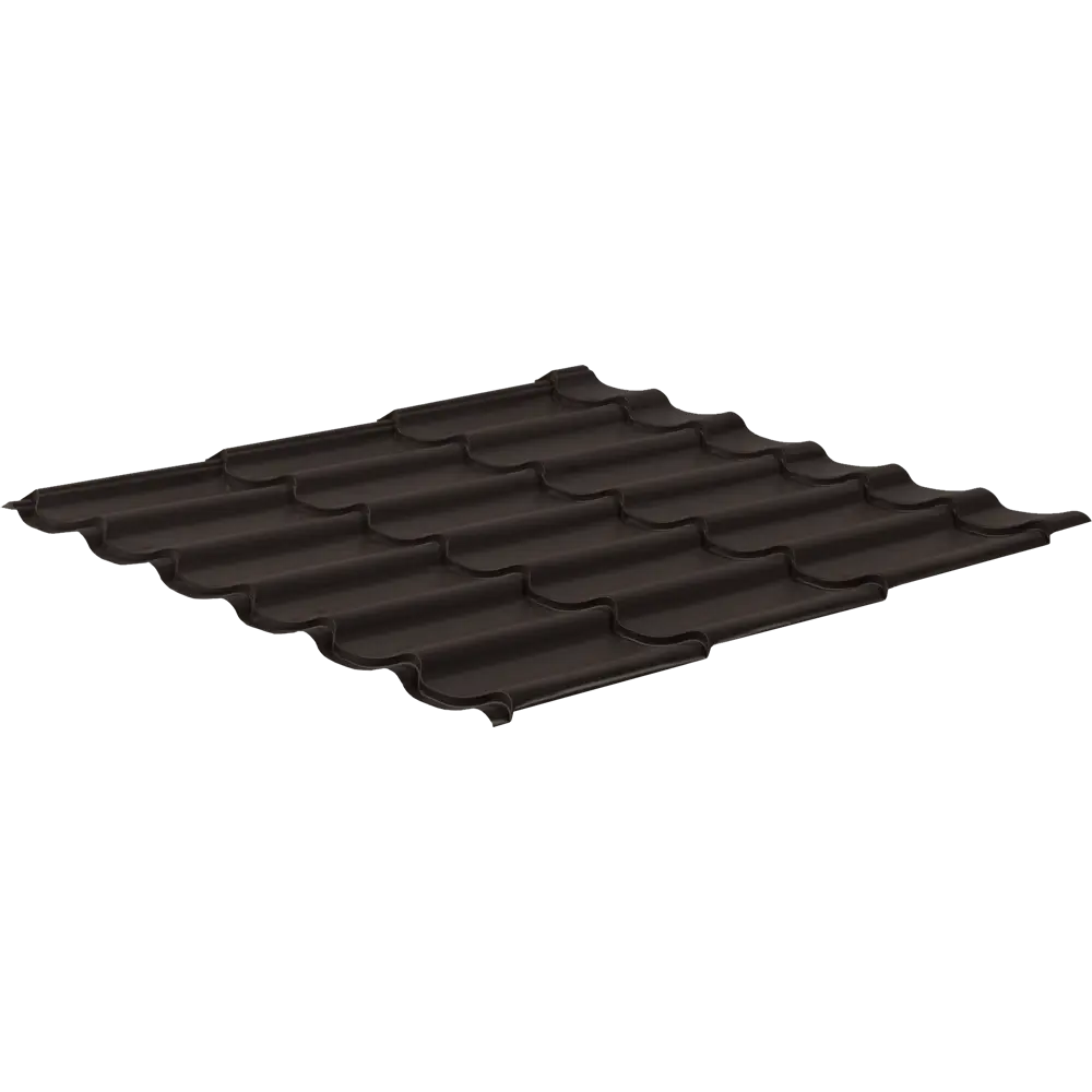 Металлочерепица 0.5 мм ГОСТ 1170x1180 мм RR32 коричневый Grand Line STLM-2203819 - Вид №2