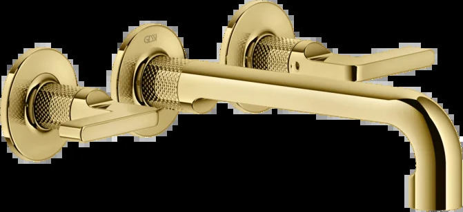 Группа умывальников 58090 246 Gessi Inciso ЗОЛОТОЙ PVD