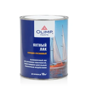 Лак яхтный Olimp полуматовый бесцветный 0.9 л