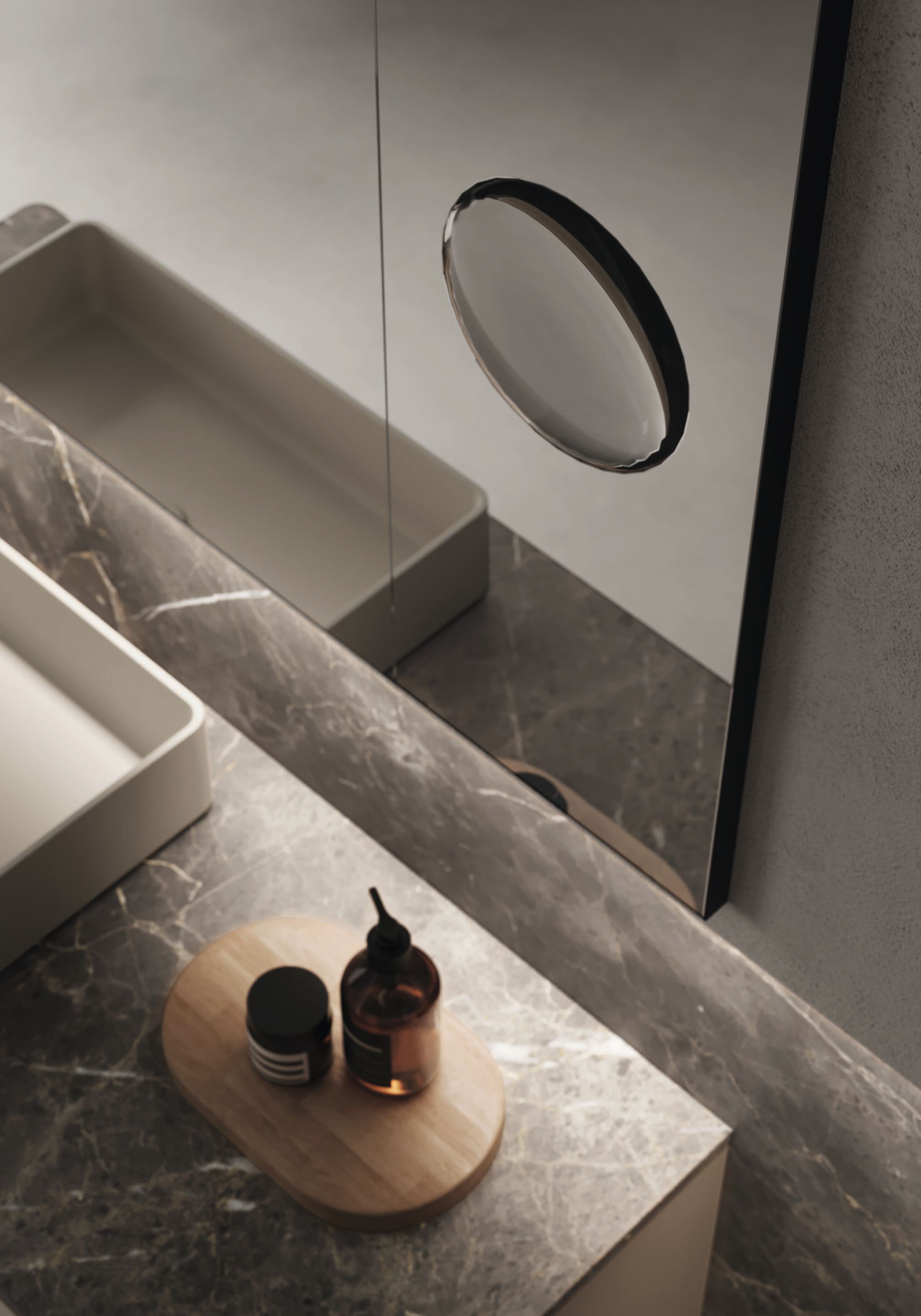 Напольный умывальник с зеркалом Ideagroup Seventy Form ARCH-00075525 - Вид №3