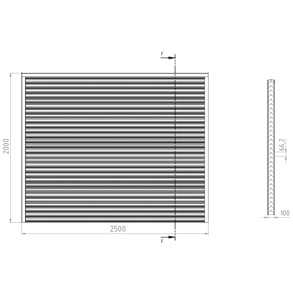 Забор-жалюзи Кавказ 2x2.5 м цвет дерево темное/дерево светлое Santreyd STLM-2190445 - Вид №4