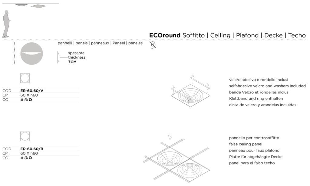 Звукопоглощающая потолочная плитка из полиэфирного волокна Slalom ECOrange ARCH-00085253 - Вид №6