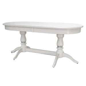 90765483 Кухонный стол прямоугольный 3 150x150 см массив дерева цвет белый/серебро Тарун STLM-0373967 МЕБЕЛИК