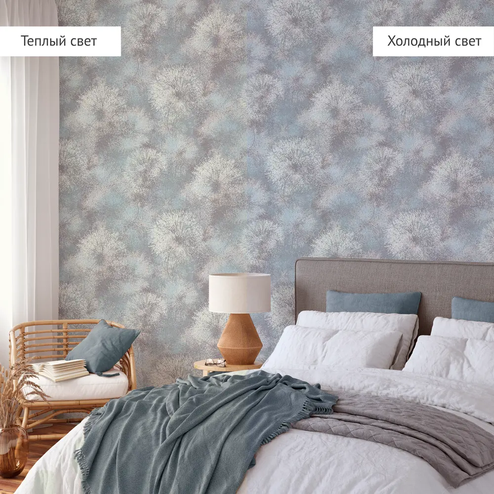 Обои флизелиновые Wall Decor Танго голубые 1.06 м 75204-46 STLM-2095558 - Вид №3
