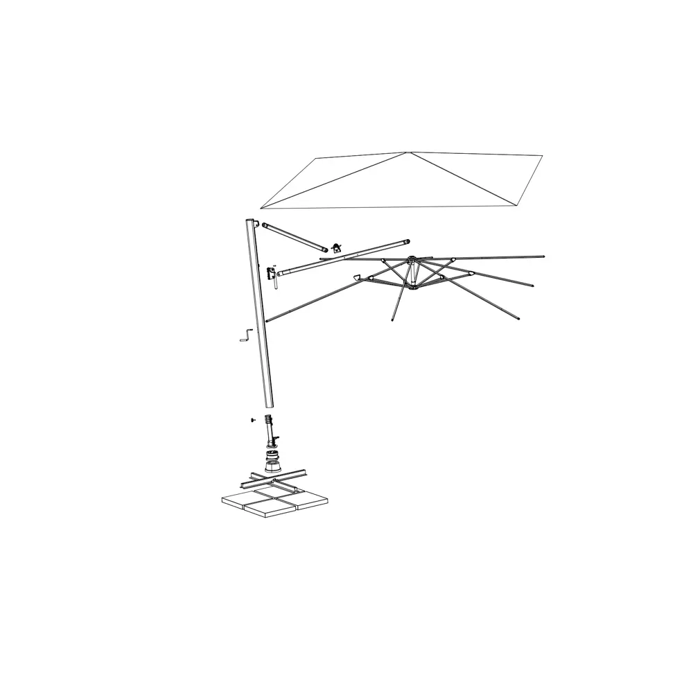 NATERIAL Sombra - Пляжный зонт с боковой стойкой 392×293 см 83719280 STLM-0043739 - Вид №9