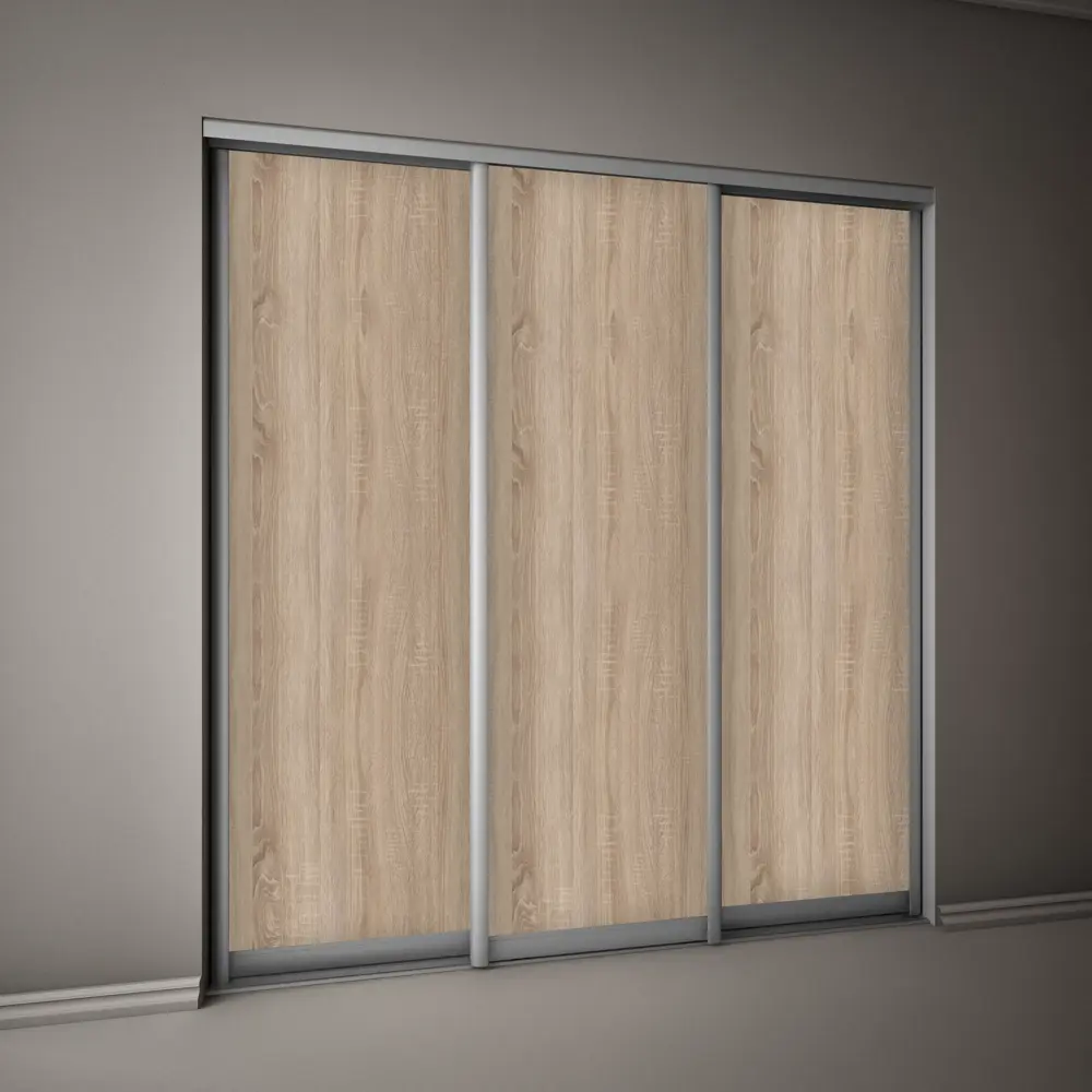 Дверь-купе Spaceo 2555x904 мм, высота проема 2600 мм, ЛДСП, цвет дуб сонома STLM-2080358 - Вид №6