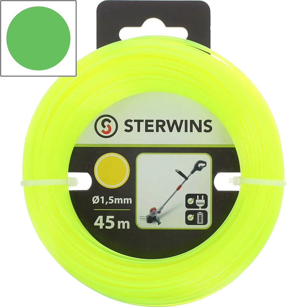Леска для триммера Sterwins ø1.5 мм 45 м круглая STLM-2088522