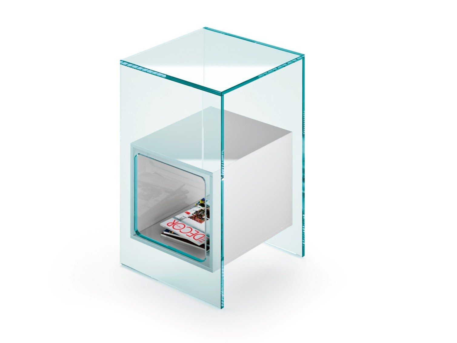 Стеклянный журнальный столик с отсеком для хранения FIAM ITALIA Magique ARCH-00036982 - Вид №4