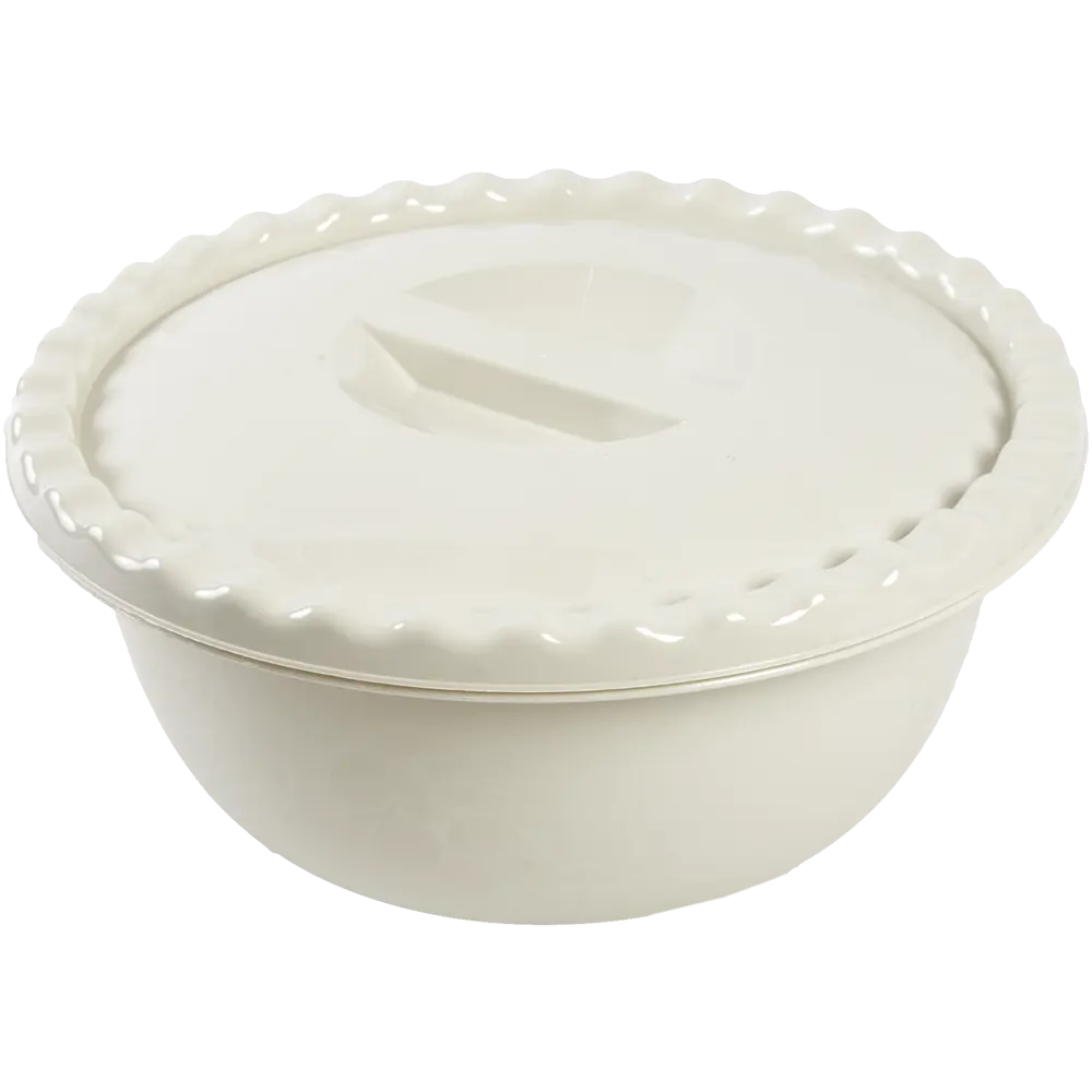 Миска круглая с крышкой 5 л, цвет белый Santreyd STLM-2166414