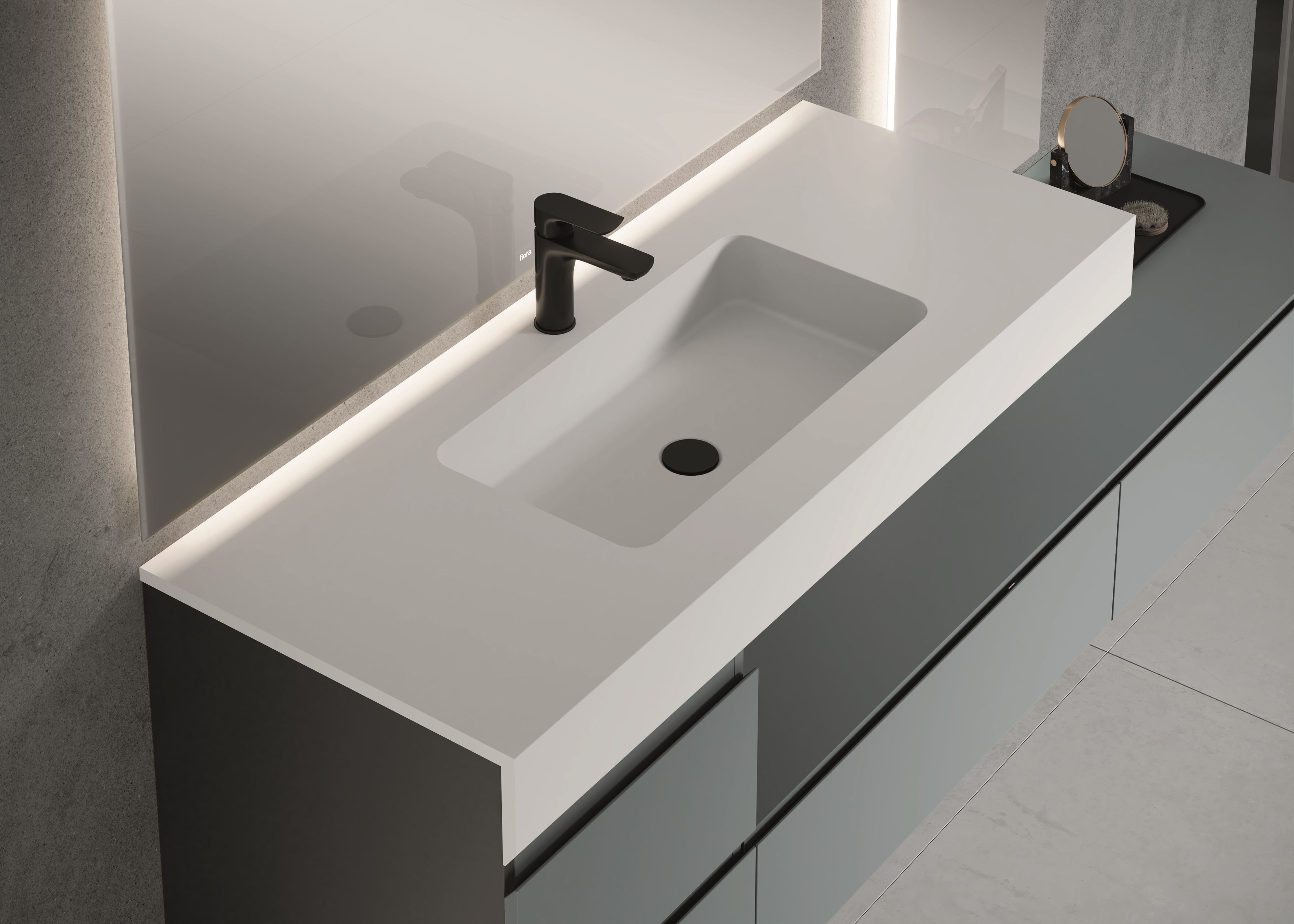 Меламиновый подвесной одиночный умывальник Fiora Making ARCH-00129962 - Вид №6