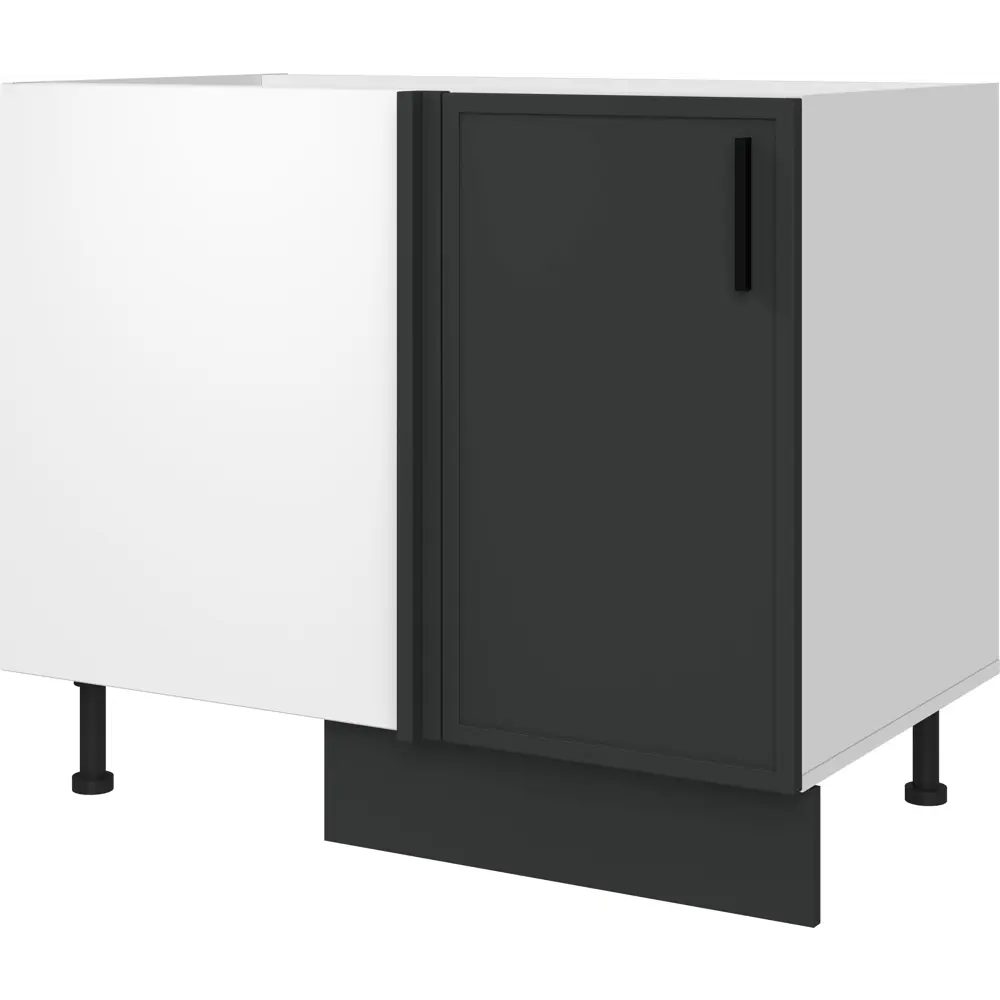 Кухонный шкаф напольный угловой Неро Delinia 100x82.5x58 см МДФ цвет графит STLM-2096374 - Вид №1